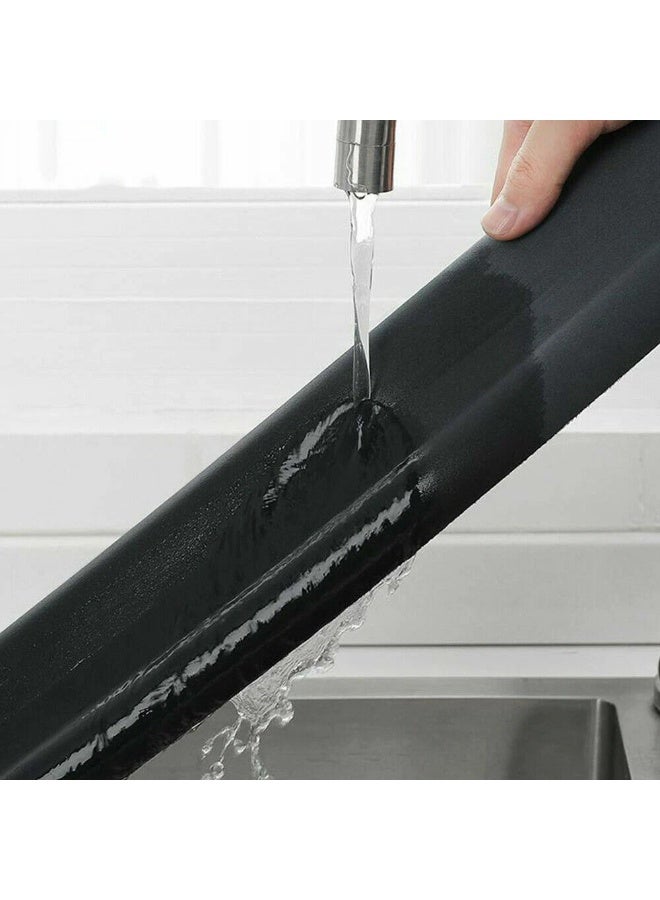 Under-door barrier to protect against dust, insects, cold air, and noise; removable under-door seal without drilling or screws; flexible double design in black to suit all doors - Image 5